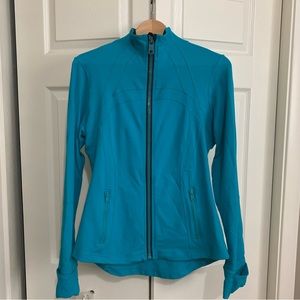 Lululemon Define Jacket, size 12, Teal with black, Used condition